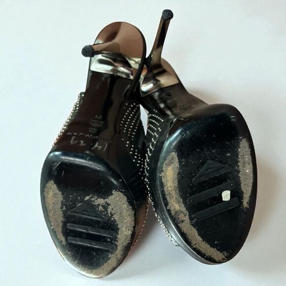 Gianmarco Lorenzi Studded Platform Peeptoe Heels - Picture 4 of 5